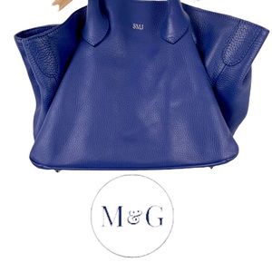 MARK AND GRAHAM WOMENS BAG LEATHER ROYAL BLUE